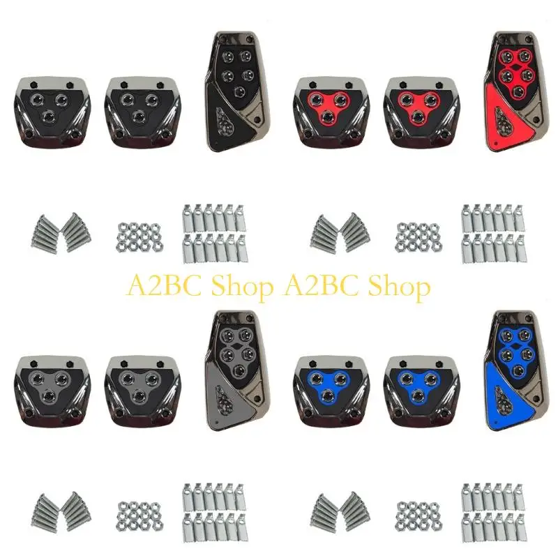 

A2BC 3pcs Manual Transmission Replacement Throttle Clutch Pedal for Most Car SUVs Automotive Brake Clutch Accelerator Pedal