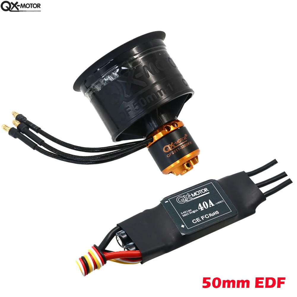 QX-MOTOR 50mm EDF QF2611 QF2611PRO 12blades Ducted Fan with 3300KV/ 4000KV /4600KV/ 5000KV Brushless Motor For Rc Jet Aircraft