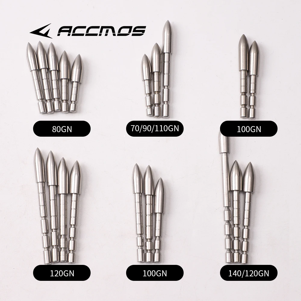 12 قطعة الفولاذ المقاوم للصدأ السهم نقطة السهم تلميح ل ID4.2mm السهم رمح DIY بها بنفسك 70 80 90 100 110 120 الحبوب السهم رئيس الرماية ملحق