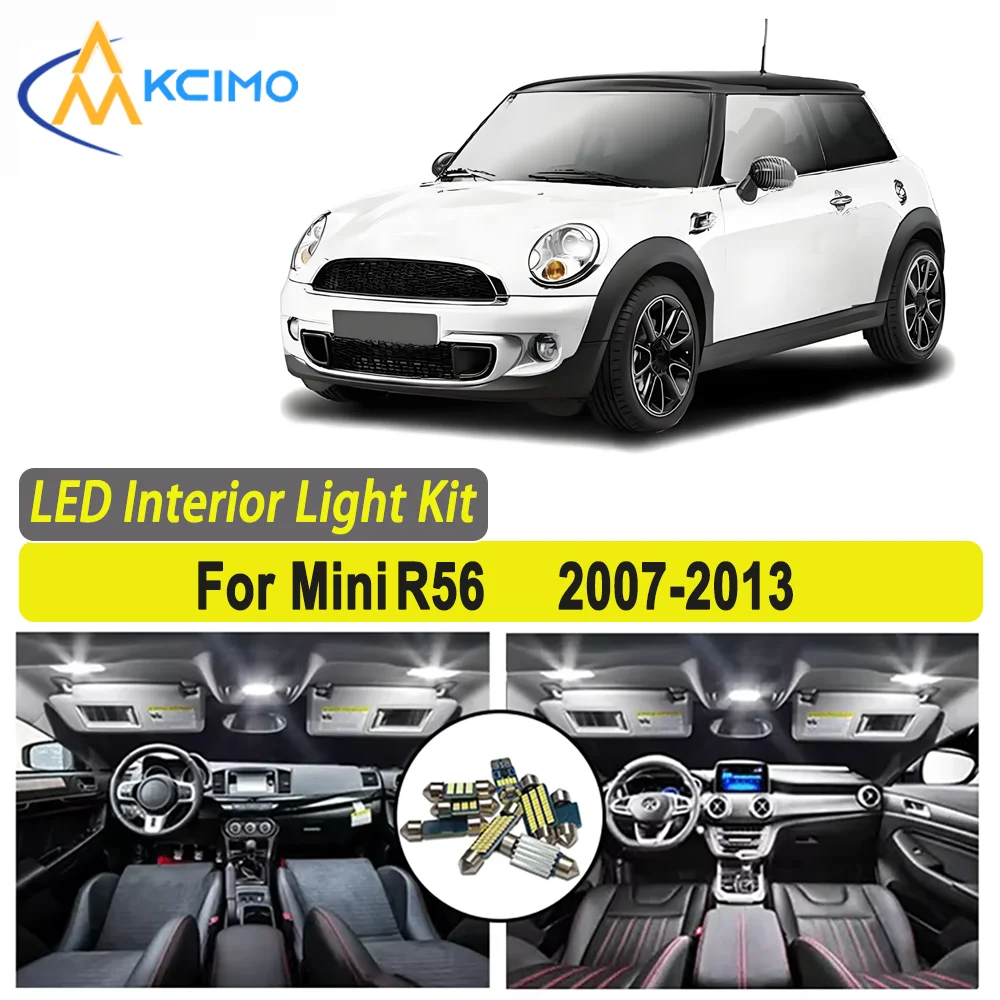 

Kcimo LED For Mini R56 (2007-2013) Premium Bright LED Interior Dome Map Trunk Light Kit Car Led Lamps Canbus New Car LED Lights