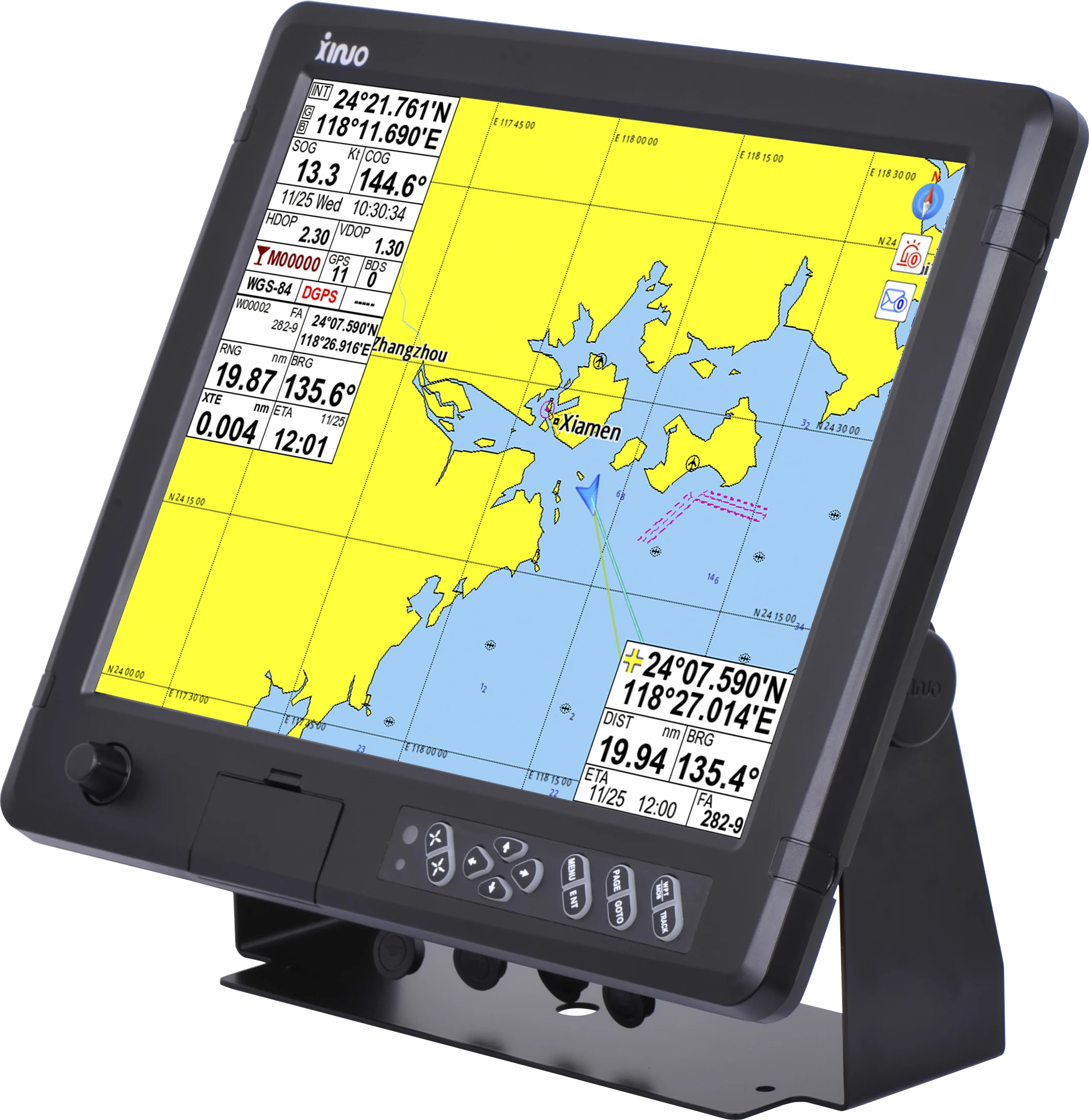 XINUO 15 inch GPS / GNSS Chart Plotter in other Marine Electronics GPS-Traceur-Marin HM-1815