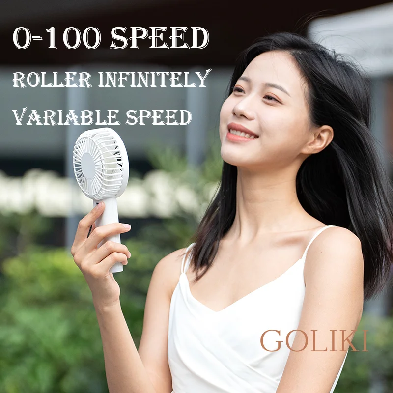 Mini-Fans100-speed High-End mit Nachtlicht USB-Handheld tragbare wiederauf ladbare gute Textur Nachtlicht stilvolles einfaches Design