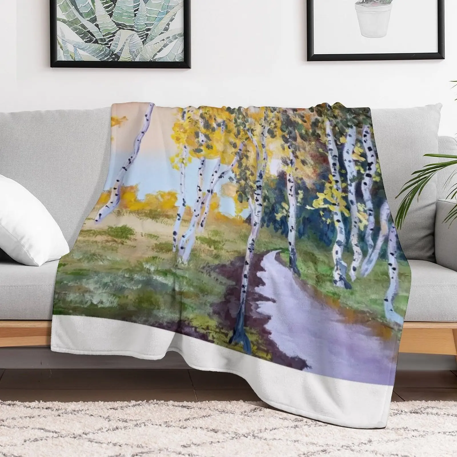 The Birch Grove Throw Blanket Retros Custom Blankets