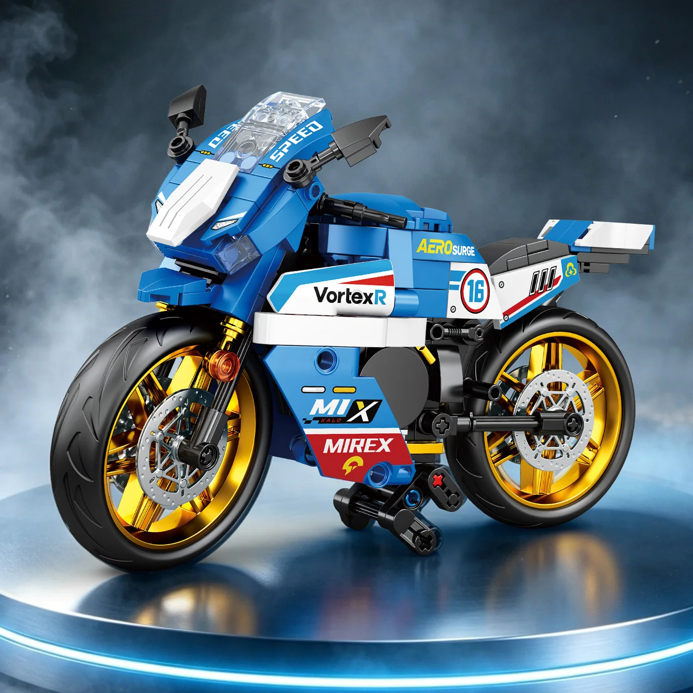 Motorcycle Building Blocks Set DIY Assembly Racing Motorbike Model Kit Educational Construction Toy Birthday Christmas Gift