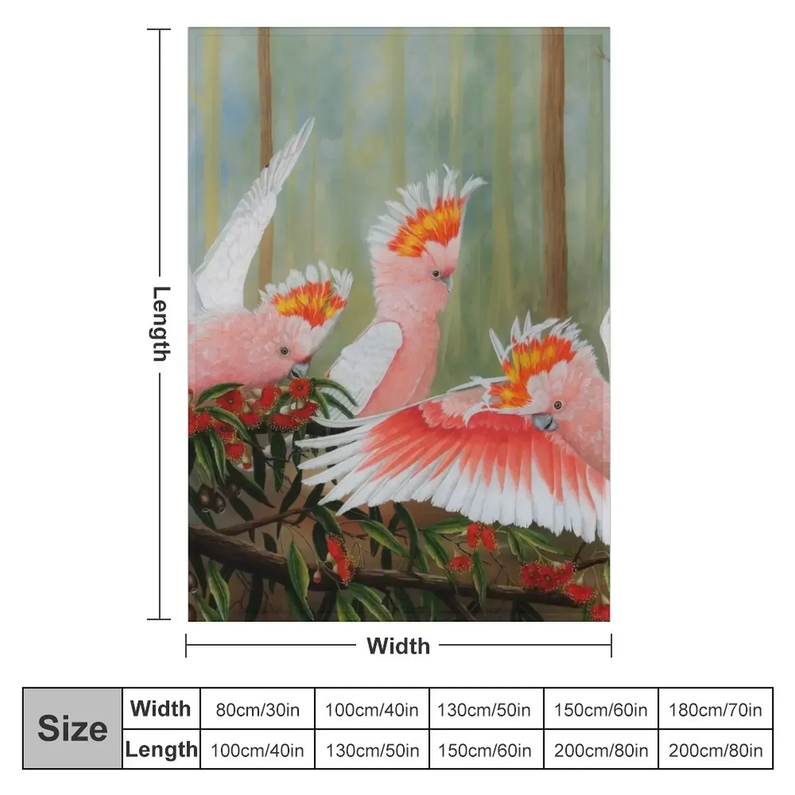 Major mitchells Australian parrots Throw Blanket Tourist for sofa Luxury St Plaid Polar funny gift Blankets