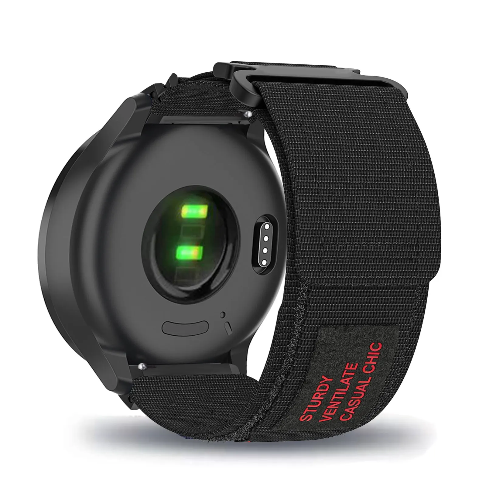 Faixas de Velcro de Nylon para Garmin Vivomove 3/Sport/Style/Luxe/Trend/HR, Pulseira Garmin D2 Air X10/Bounce 2 para Homens e Mulheres