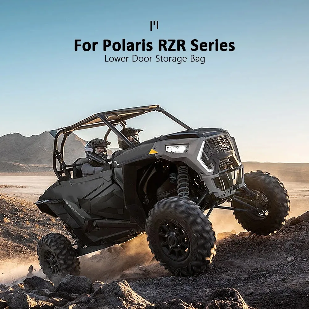 New For Polaris RZR XP 4 1000 EPS Lower Door Bags UTV Black+Carbon Fiber Large Capacity Tool Storage Pack For RZR XP Turbo S