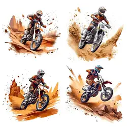 Watercolor Motocross Sticker Boy Room Bedroom Living room Wall Decor Sticker Removable  Wall Decals Art Wall Decoration M960