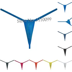Мужские однотонные вентилируемые тонкие стринги, танга, бандаж, нижнее белье