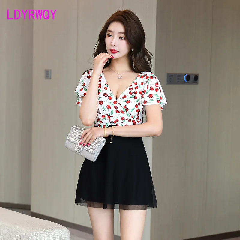 Night Head Store Sexy Dress Printed A-line Skirt Work Clothes