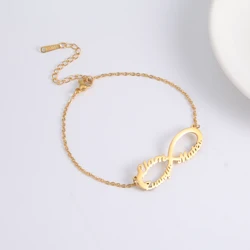 Infinity Custom Personalized Name Bracelet Gift for Men Women Mother Kid Baby Family Stainless Steel Supernatural Amulet Jewelry
