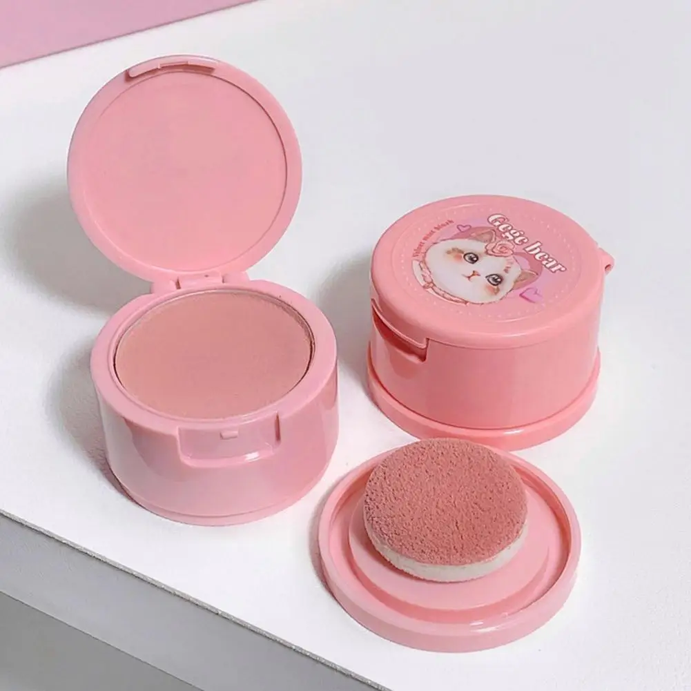 Cute Sponge Face Blusher Matte Natural Cheek Tint Brightening Cosmetics Hachimi Cat Girl's Beauty Makeup Sponge Blush Mud