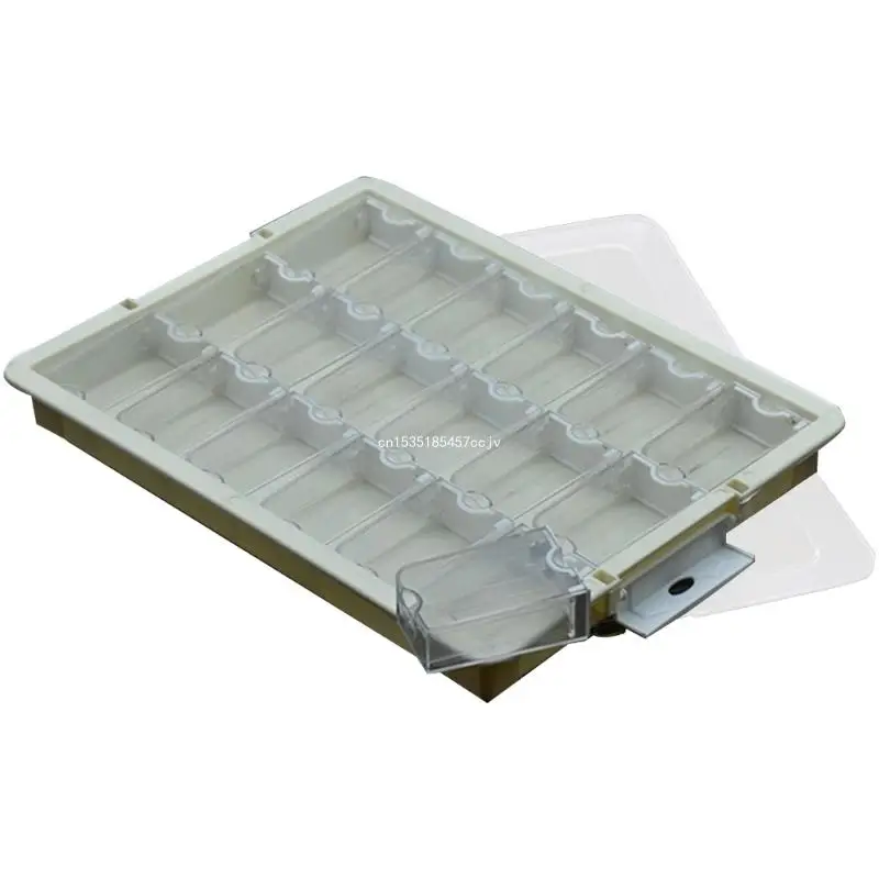 Bead Case with Multiple Compartments, Clear Lid Jewelry Storage Box for Craft Supplies Practical Sorting Tray Dropship