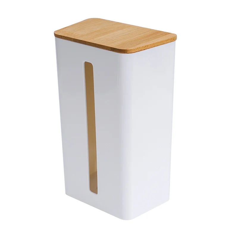 portable wall mounted vertical napkin holder vintage nordic tissue box wood container Handkerchief box kitchen organization