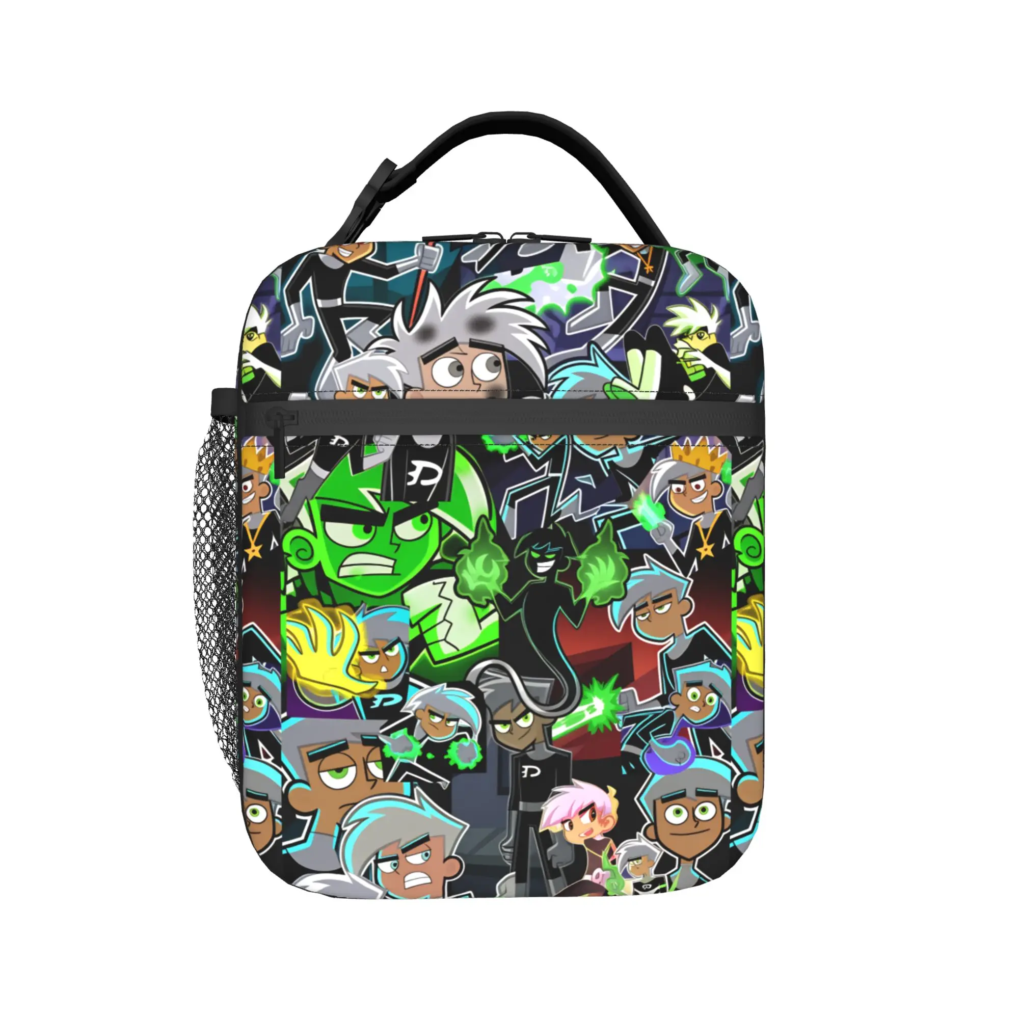 Danny Phantom Lunch Bag  Leisure Lunch Box For Men Office Portable Insulated Cooler Bag Oxford Graphic Thermal Lunch Bags
