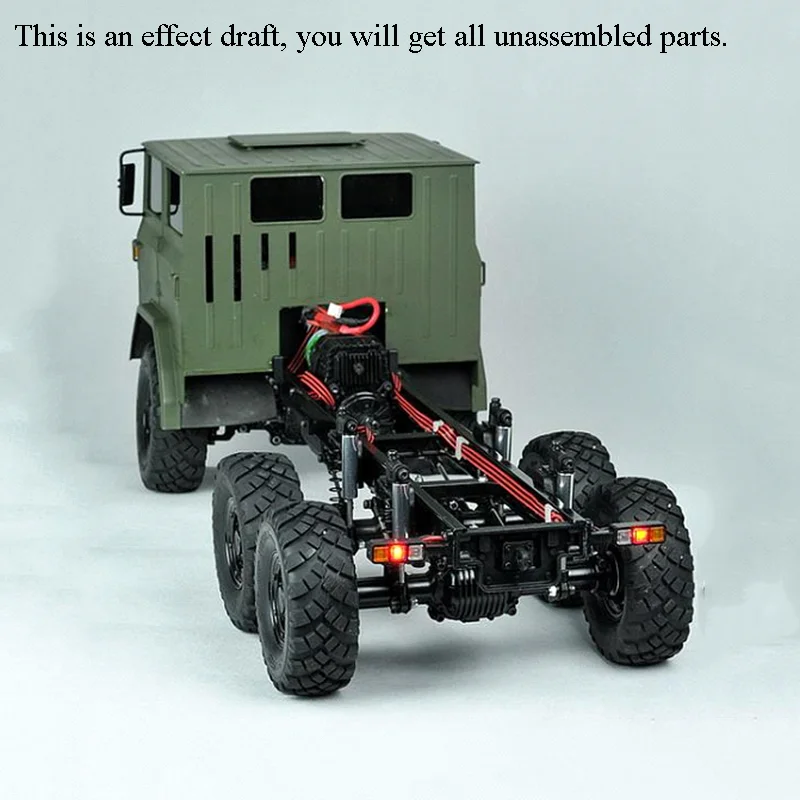 CROSRC Car 1/12 XC6-E Upgraded Ver 6*6 Military Truck Off Road KIT Motor Light Sound System RC Toys Gifts