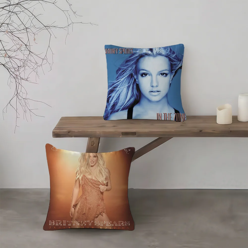 Cushion Cover Fashionable B-Britney Singer Style Pillowcase Comfortable Sofa Spears Bedroom Personalized Decoration