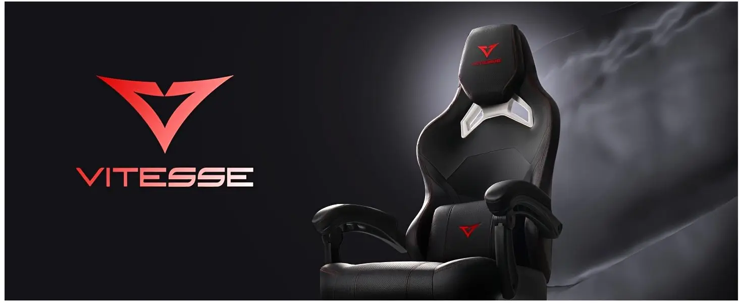 Silla de juego ergonómica para personas grandes y altas – Capacidad de 400 lb, reposapiés ajustable, reposacabezas extragrande y soporte lumbar extraíble – Cómoda para estar sentado por largos períodos, adecuada para juegos, trabajo o relajación