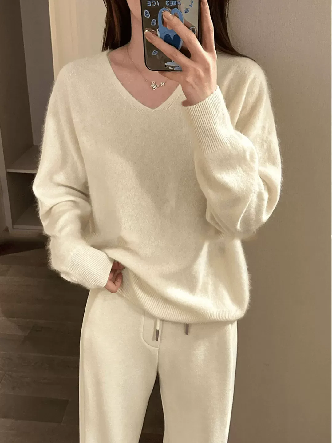 

Soft Cozy V-Ne Knit Sweater Women's Autumn Winter Lazy Sle Versatile Base Layer Top Gentle Ele New Arrival