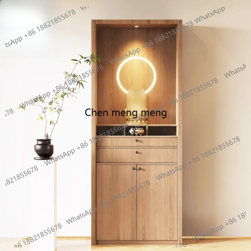 

Modern Zen-style Living Room Cabinets New Chinese-style Buddhist Niche Standing Cabinets Altar With Door Furniture Taquilla