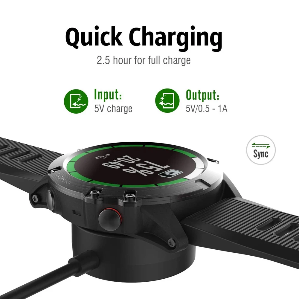 Fenix 8 43mm 47mm 51mm Charger for Garmin Vivoactive 6 3 4 / Fenix 5 7 / Venu 3 3S 2 / Instinct 2X / Forerunner 230/ 235 Lite