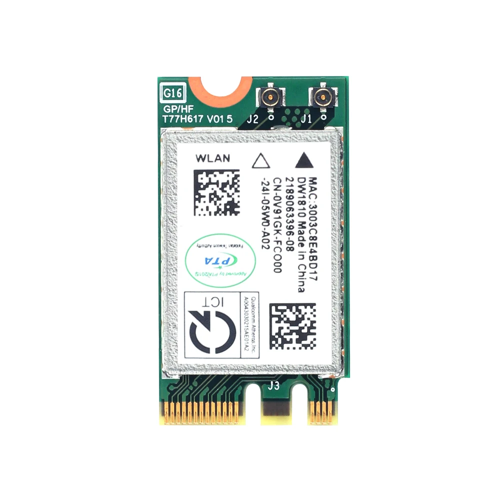 Qualcomm Atheros QCA9377 무선 어댑터 카드 NGFF WIFI 802.11AC 2.4G/5G QCNFA435 Bluetooth 4.1 노트북 Window7/10/11 용