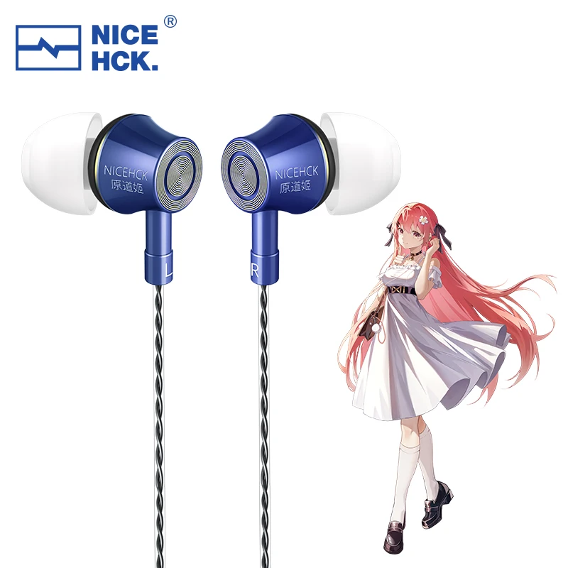 NICEHCK YD520 IEM سماعة داخل الأذن سبائك الألومنيوم معدن HIFI ميكروفون ياربود 10 مللي متر PET سماعة ديناميكية باس الموسيقى الصوتية المتوازنة