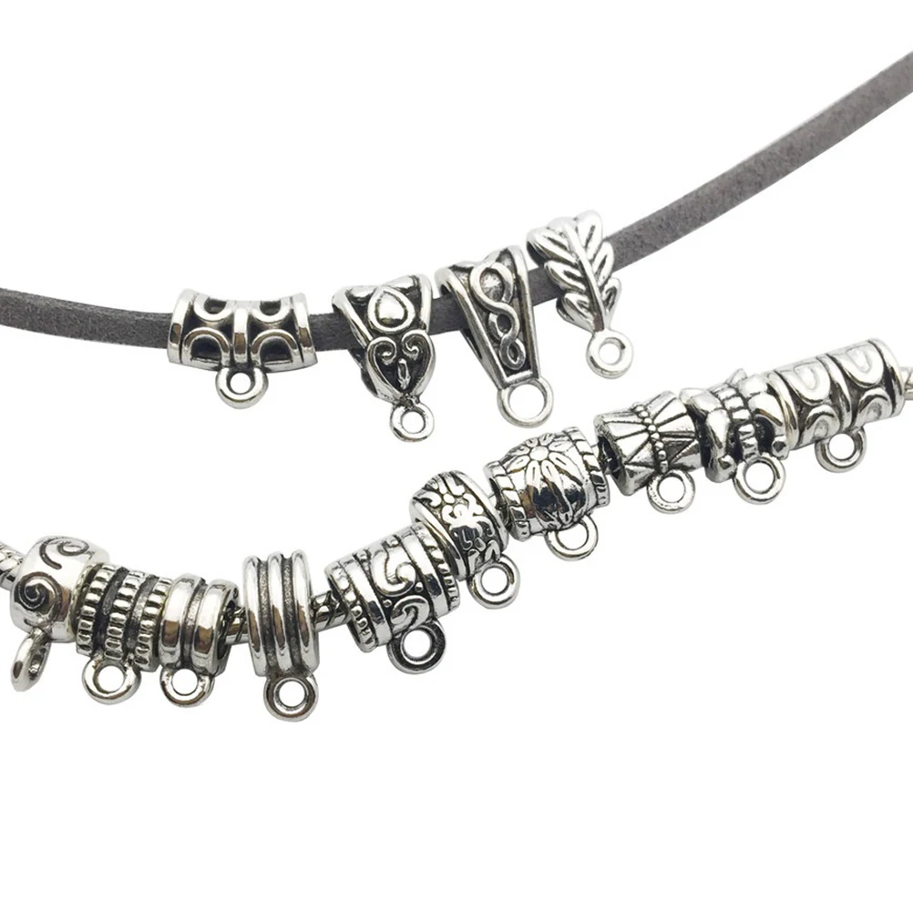 

120pcs Bead Jewelry Making Supplies Tibetan Silver Alloy Charms DIY Craft Projects Necklace Spacer Bead Charms Bracelet