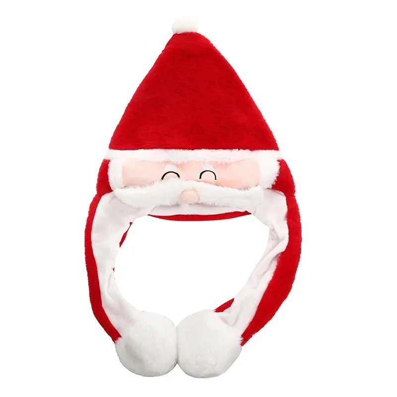 Cartoon Santa Deer Snowman Moving Cute Airbag Cap Halloween Christmas Prom Funny Toys Hat Party Supplies Christmas Decoration