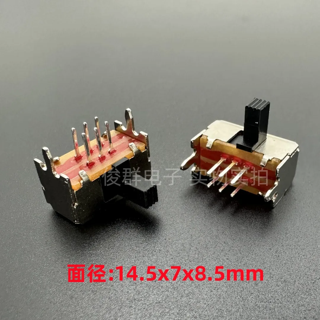 10pcs/high quality SK22D15G6mm horizontal small toggle switch double row 6 feet 2 speed sliding toy switch