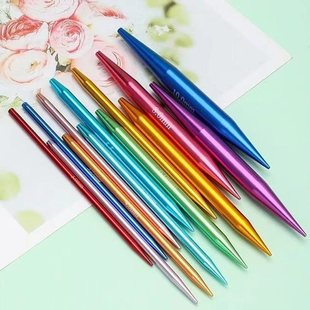 

3.0-10.0mm Multi-color Needles Metal Circular Knitting Needles Kit Useful Needles Set Durable Home Supplies Alumina Ring Needle