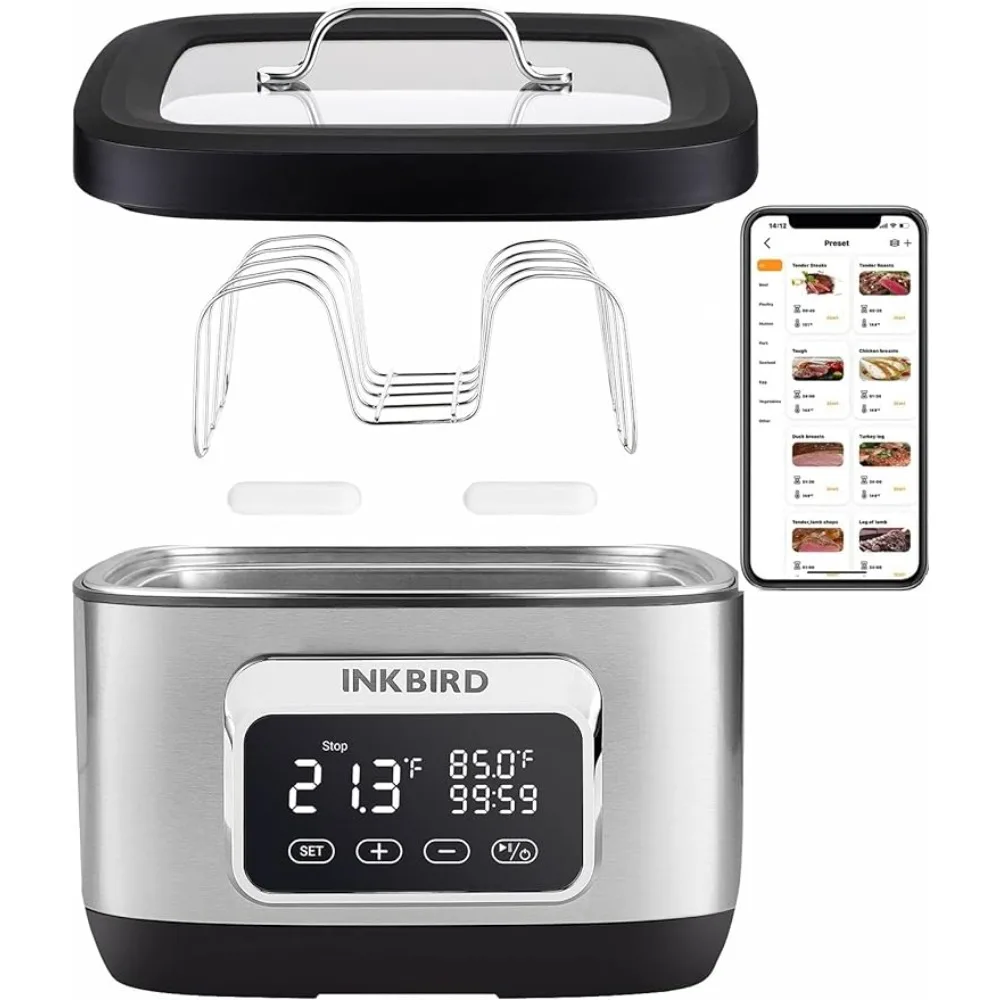 Inkbird Wifi Sous Vide Water Oven-3 in 1 Sous Vide Oven with Rack Divider| 700W Preset 3D Electromagnetic