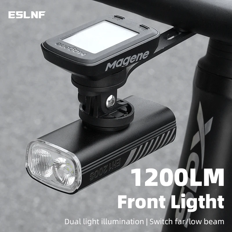 

ESLNF велосипедная фара непромокаемая USB перезаряжаемая велосипедная фара 1200LM велосипедная фара светодиодный 4500 мАч фонарик велосипедная лампа MTB Road