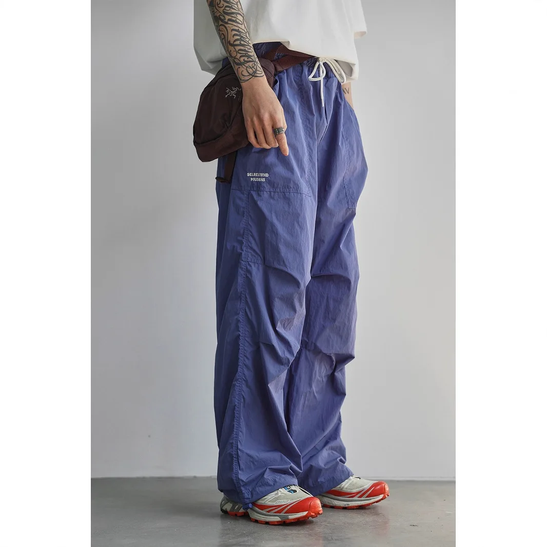 2026 Unisex Lightweight Packable Quick Dry Cargo Pants Summer Outdoor Mountain Style Loose Straight Leg Trousers Breathable Long