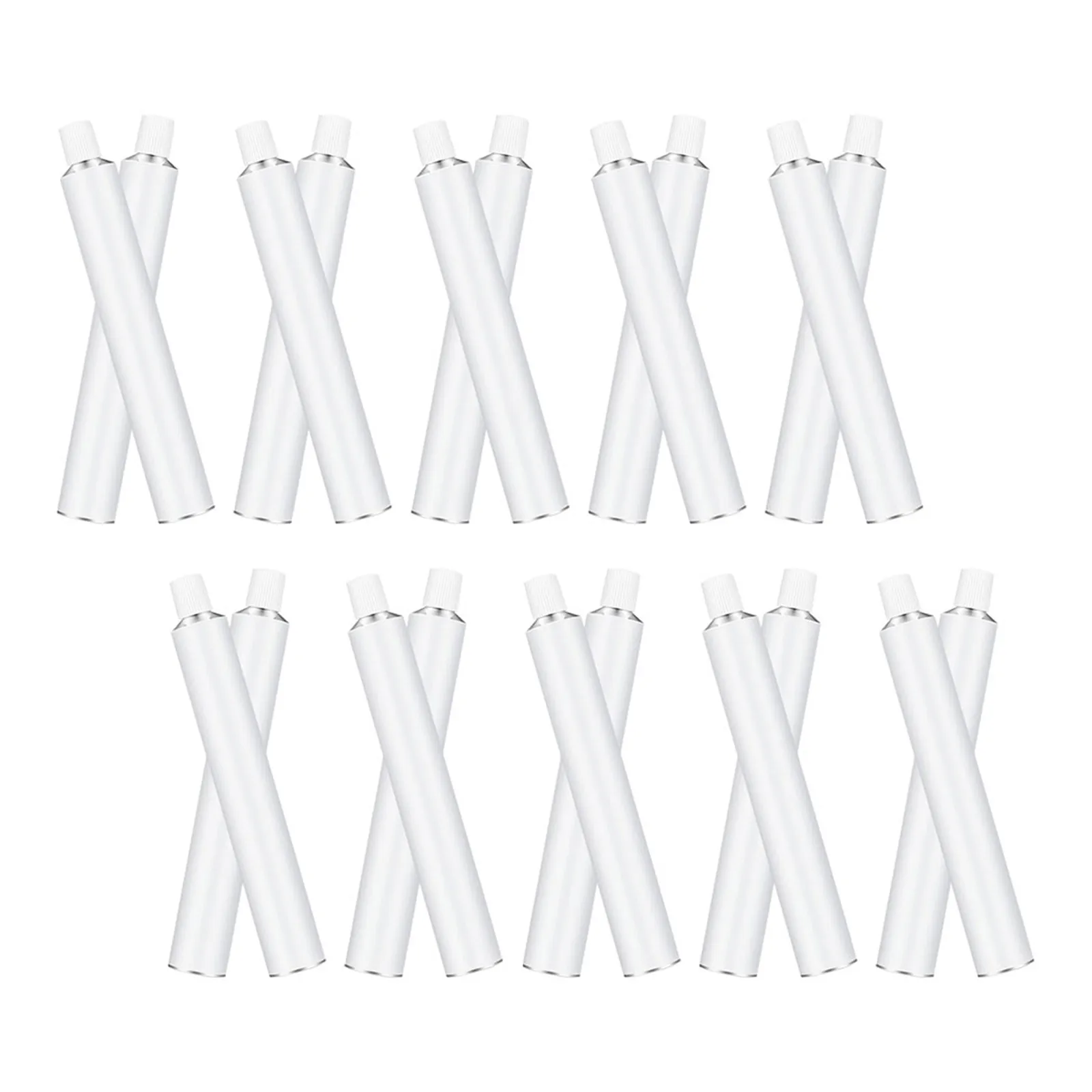 30Pcs 20Ml Empty Aluminum Paint Tubes High Seal Refillable Painting Accessories for Studio Outdoor Craft Watercolor Gouache Oil