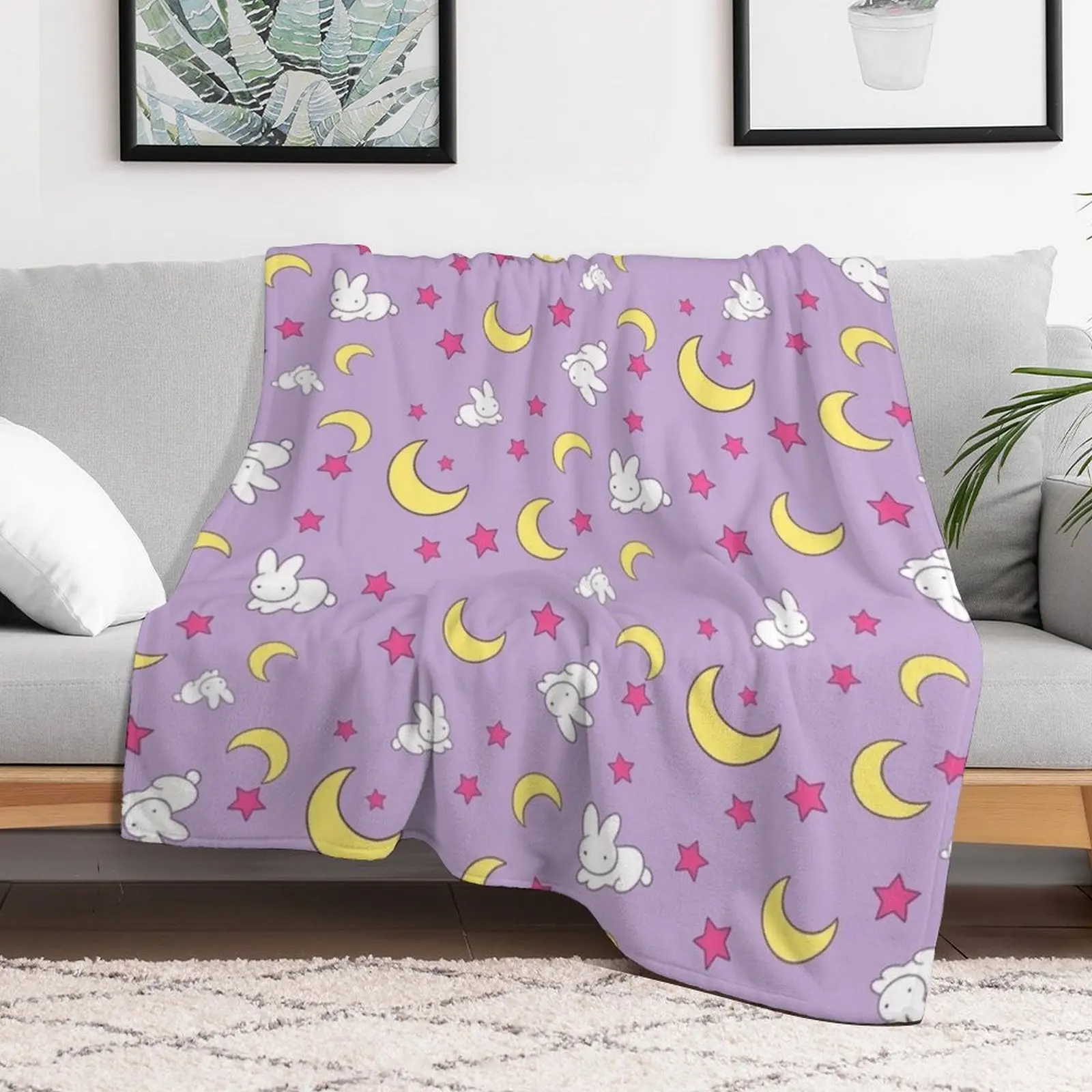 Usagi Blanket Throw Blanket Kid'S Furry for winter Sofa Throw Blankets