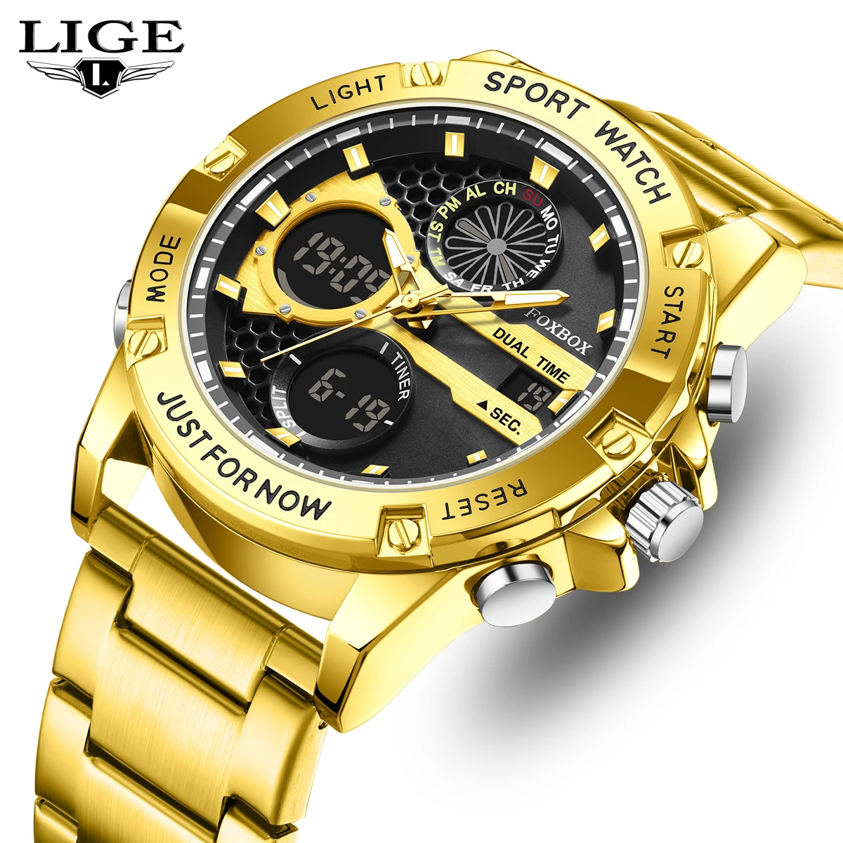 LIGE Top Watches for Men Leather Mens Military Sport Waterproof Watch Quartz WristWatch Chronograph Male Clock