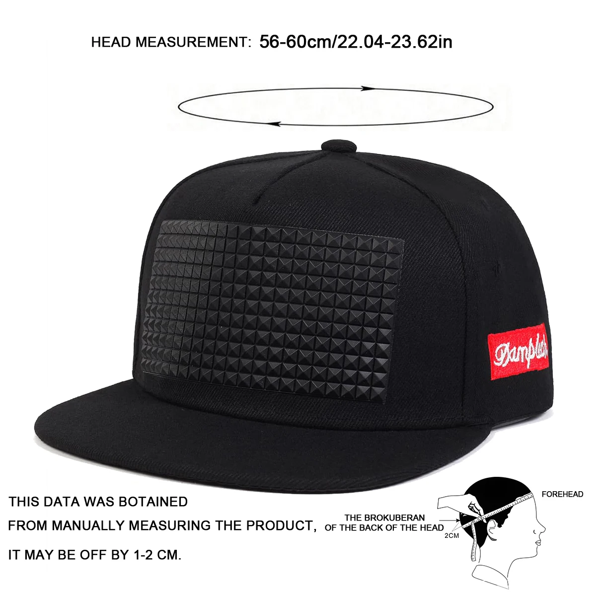 1piece Unisex Square Rubber Topped Hip Hop Hat Outdoor Adjustable Sunscreen Leisure Hat Spring Autumn Travel Beach Vacation