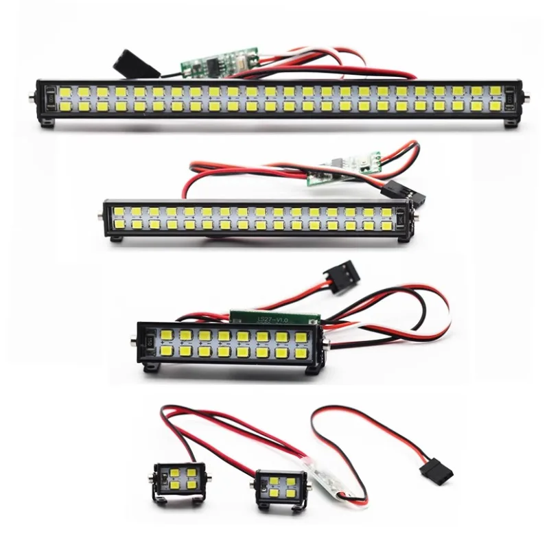 

Roof Lights Double Row Spotlights Accessories for 1/10 RC Crawler Car Traxxas TRX4 Defender Wrangler SCX10 D90 Upgrade Parts