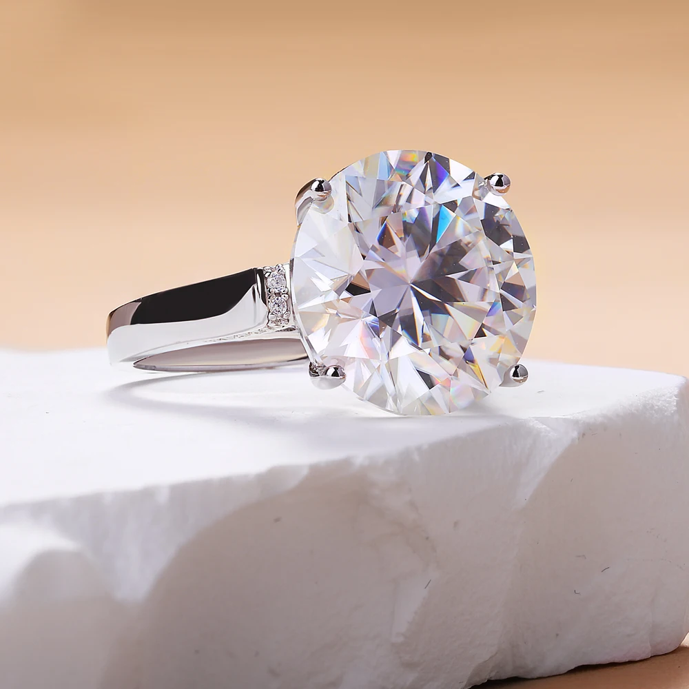 MUXIFC 20 ct Luxus Moissanit Ehering D Farbe Labor Diamant Verlobungsring 925 Sterling Silber Edlen Schmuck GRA Zertifikat
