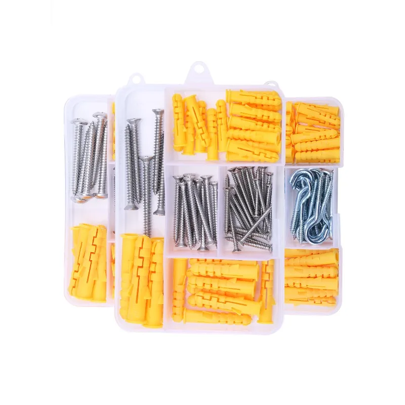 70Pcs Expansion Screws Assortment Kit with Storage Box, Wall Anchors & Self-Tapping Screws Set for Home Repair