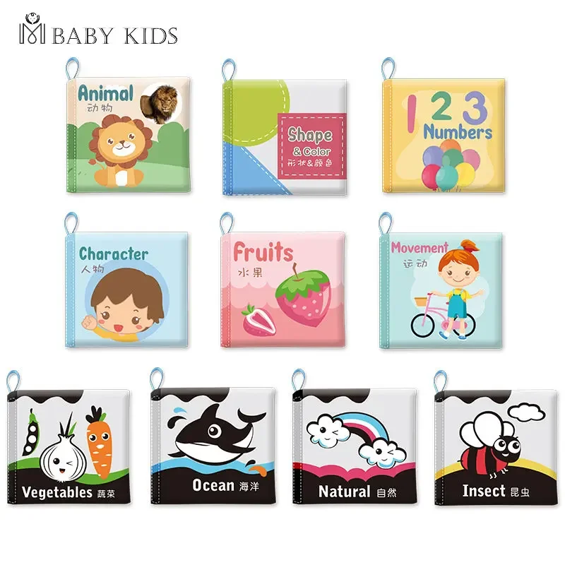 Themes Baby Cloth Book BB Whistle Ringing Paper Tearproof 3D Cloth Book Children Early Education Cognition 0-36M Toddler Toys