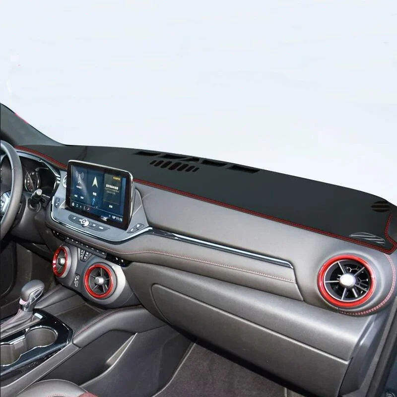 Leather Dash Covers Leather Dash Mat Anti-Glare Dashboard Pad For Chevrolet Blazer 2021 2022 2023
