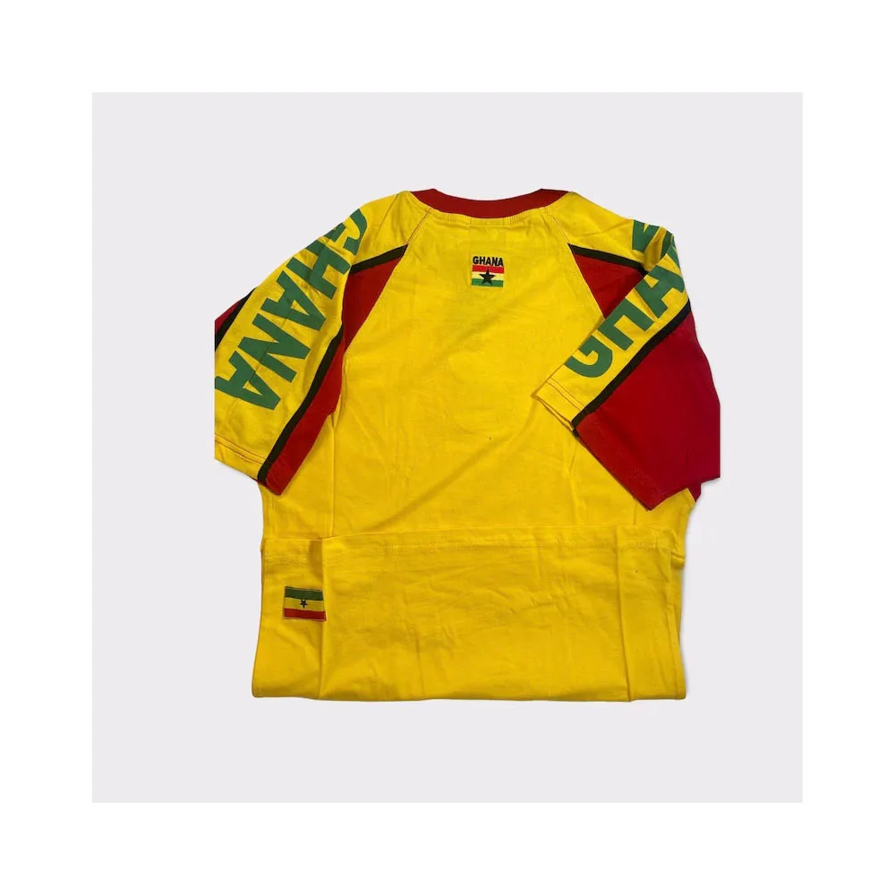 

3D Printed Ghana Football Fan Jersey Round Neck Short Sleeved T-shirt Daily Training Match Football Short Sleeved Shirt