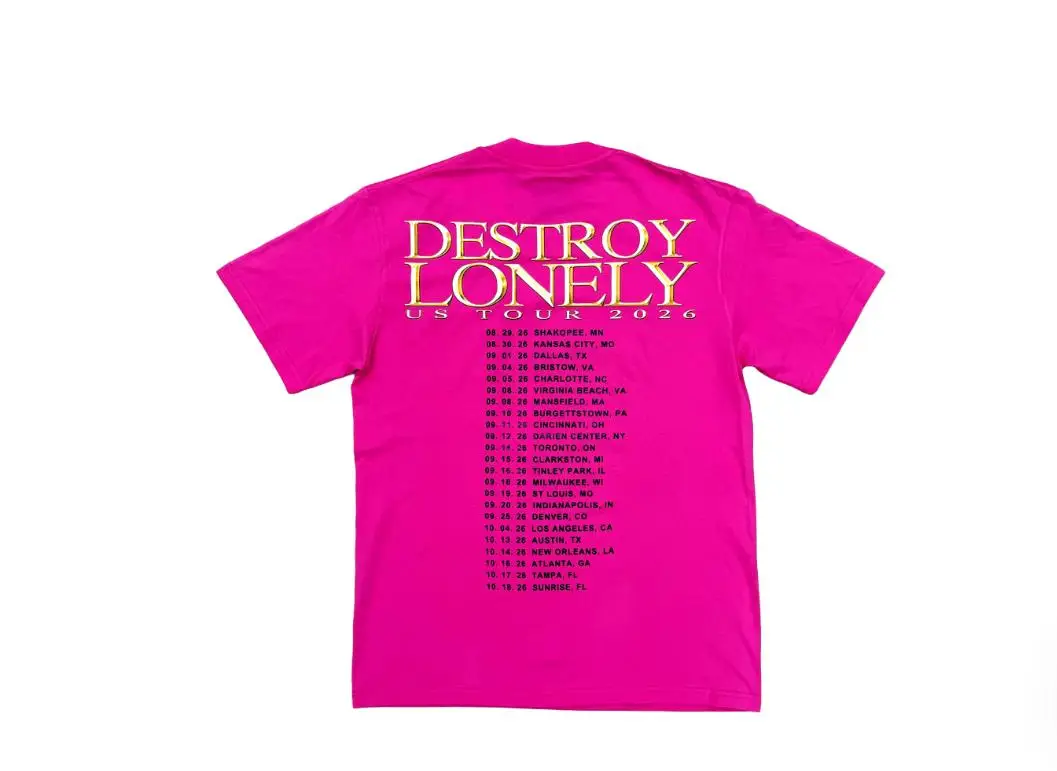 2026 DESTROY LONELY DROP DEAD GORGEOUS TOUR TEE Limited Edition Print Short Sleeve T-Shirt TX1909