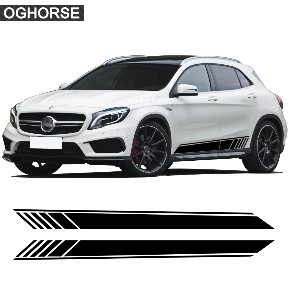 

2Pcs Edition 1 Style Car Door Side Stickers Rocker Panel Decal for Mercedes-Benz GLA-Class X156 GLA180 GLA45 GLA200 GLA250 AMG