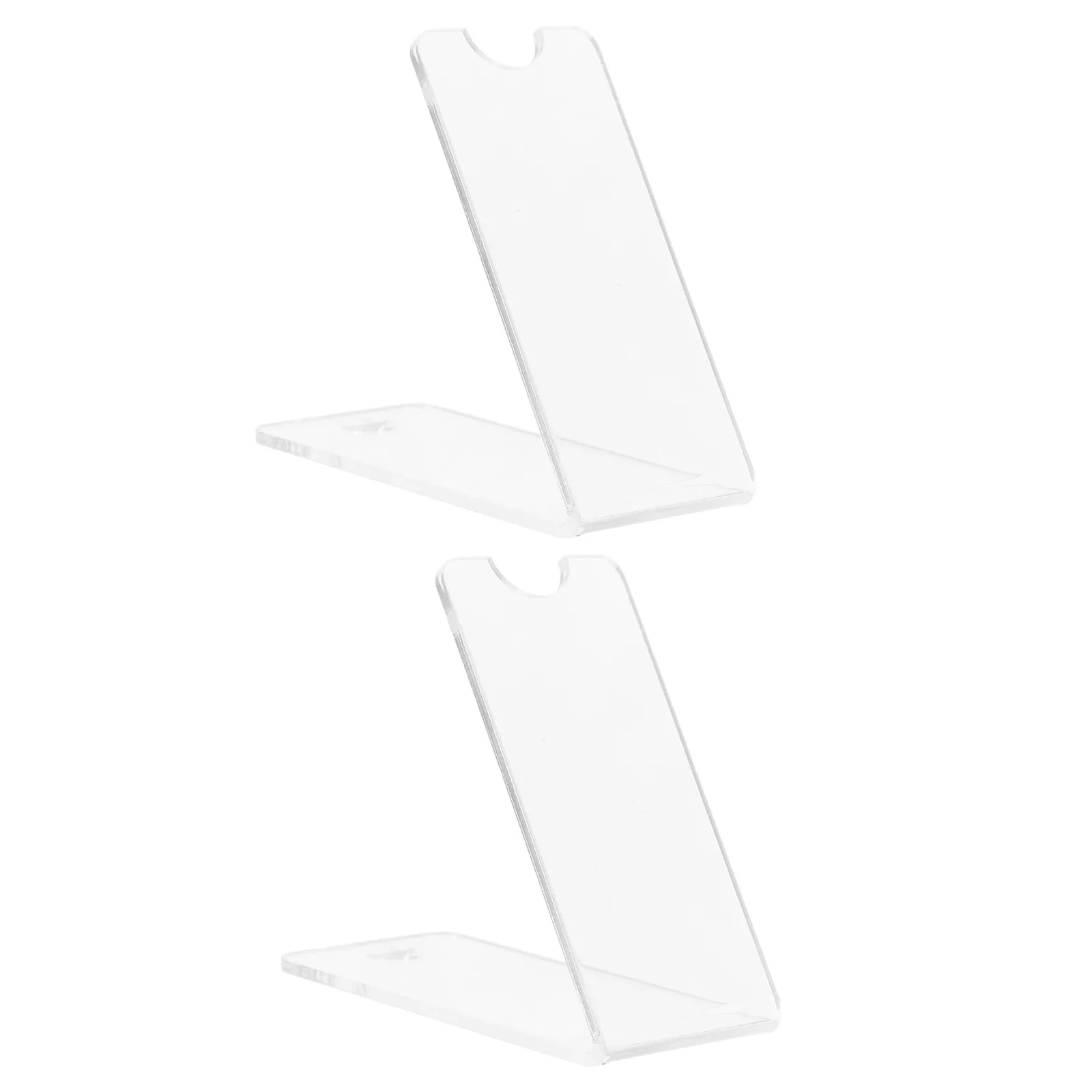 2Pcs Acrylic Transparent Pen Holder Stand Clear Display Organizer for Desk Office Pencil Makeup Brush Compact Minimalist