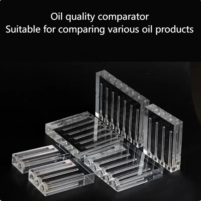 Automobile Oil Comparator Can Flip Acrylic Glass Demonstration Rack Oil Viscosity Testing Tool Comparator