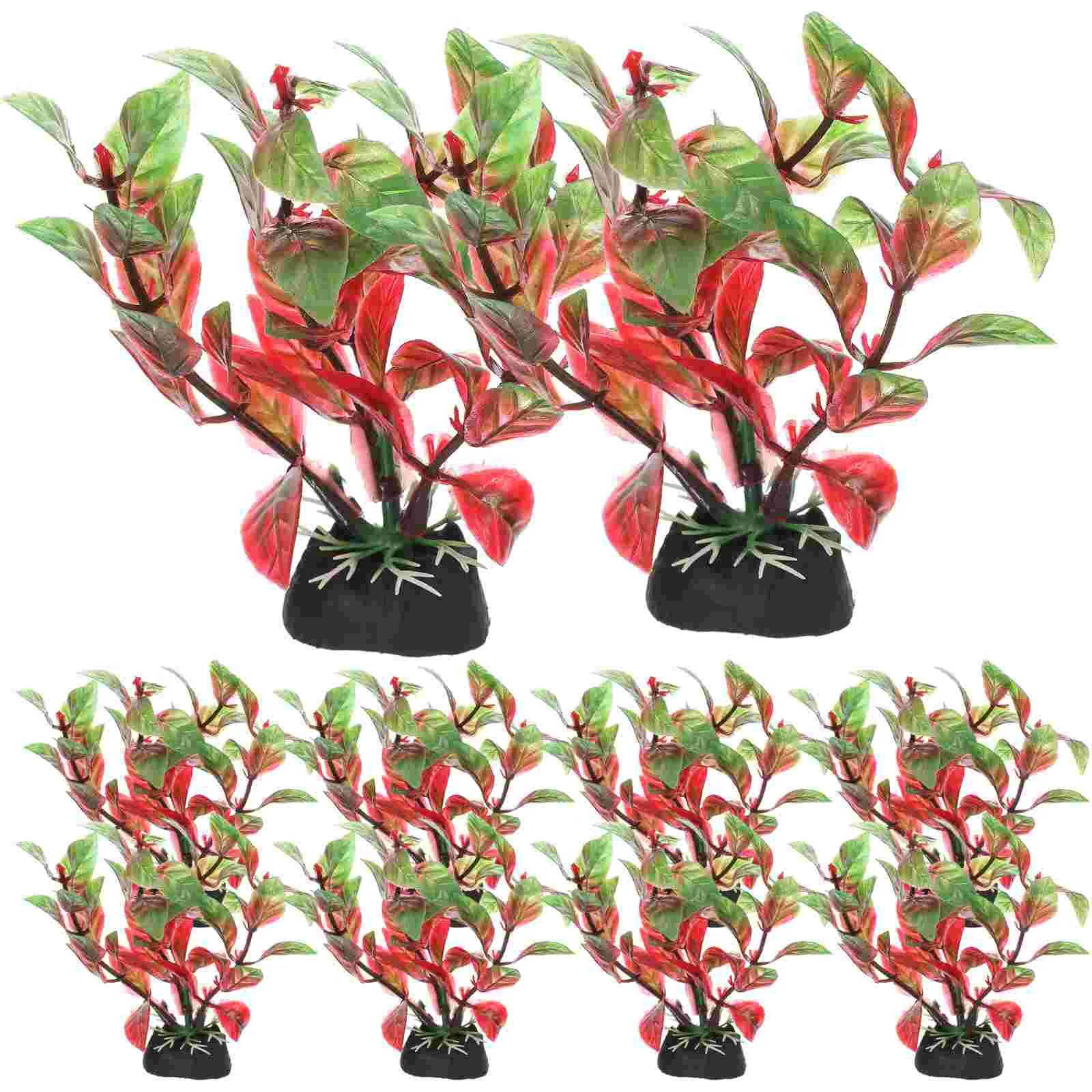 

10 Pcs Aquarium Landscaping Fake Plants Fish Tank Water Grass Small Aquatic Landscape for Plastic