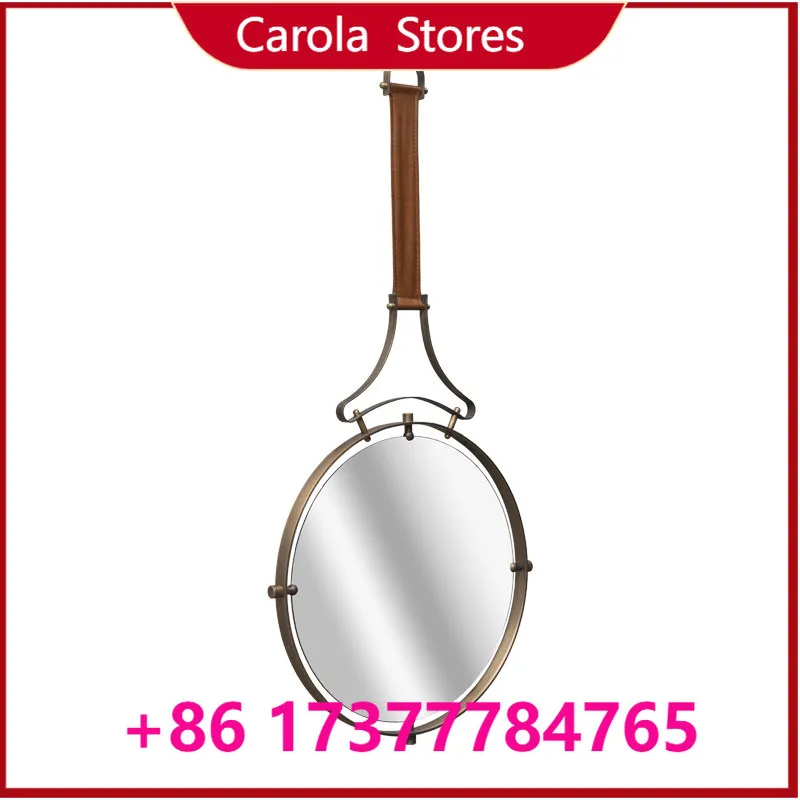 Wash  Dressing Mirror High Definition Pure Copper Frame Bathroom Decor Mirror